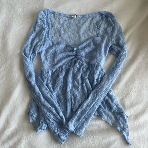 Kimchi Blue Jolene Sheer Lace Babydoll Top